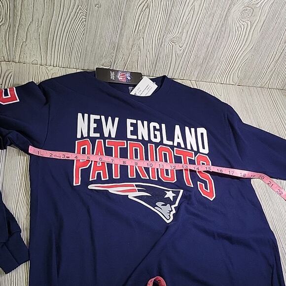New England Patriots NFL Navy Long Sleeve Tee Shirt Adult Size Medium NWT - Picture 11 of 12